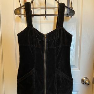 Juicy Couture Velvet Zip-up Mini Dress Size: 4